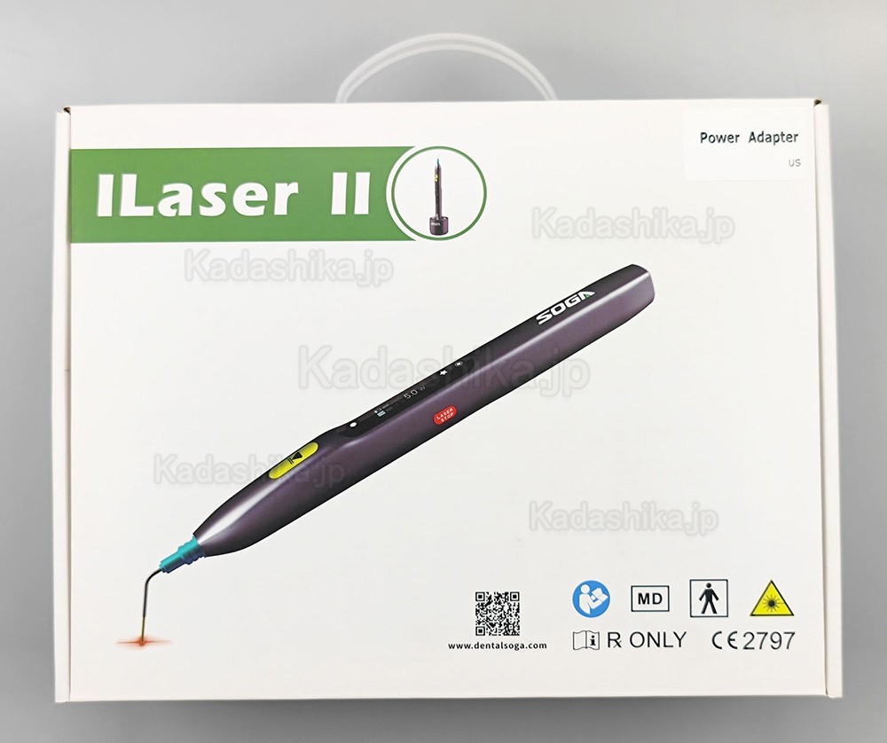 SOGA iLaser II 歯科用ダイオードレーザーペン、ワイヤレス歯周軟組織外科用レーザーペン